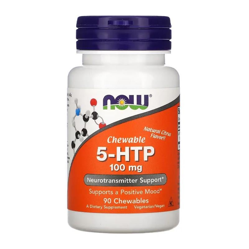 5-гідрокситриптофан NOW Chewable 5-HTP 100 мг 90 chewables (18780-01)