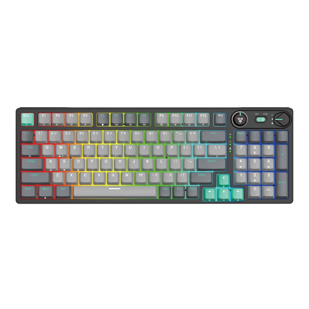 Клавіатура Ігрова бездротова Fantech ATOM PRO96 MK914 MERCURY Blue Switch Чорний (2849730972)