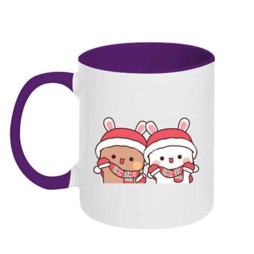 Чашка двухцветная Winter Bubu and Dudu 320 мл Белый с фиолетовым (16170232-41-196004)
