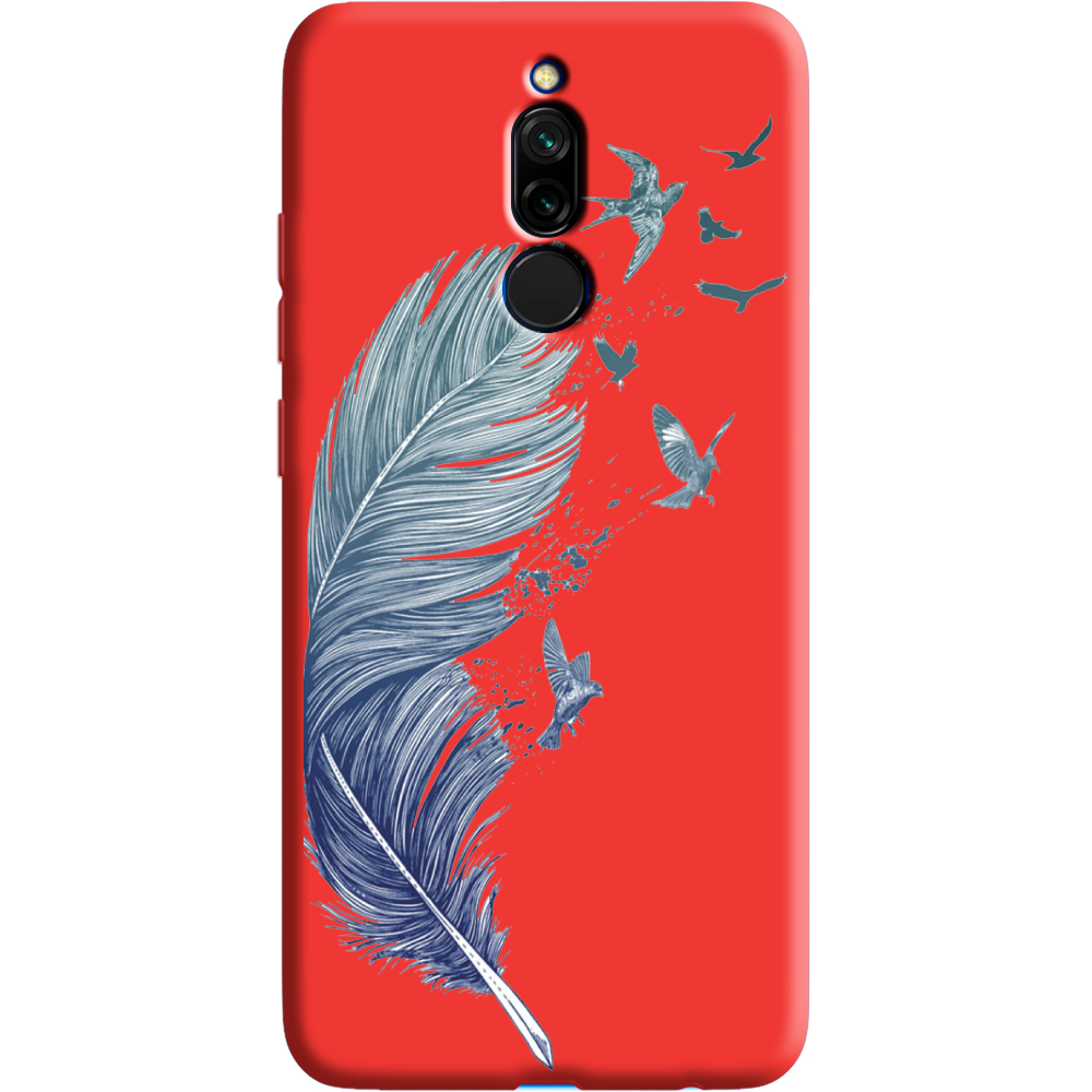 Чехол Boxface Xiaomi Redmi 8 Feather Красный силикон (38411-cc38-38680)