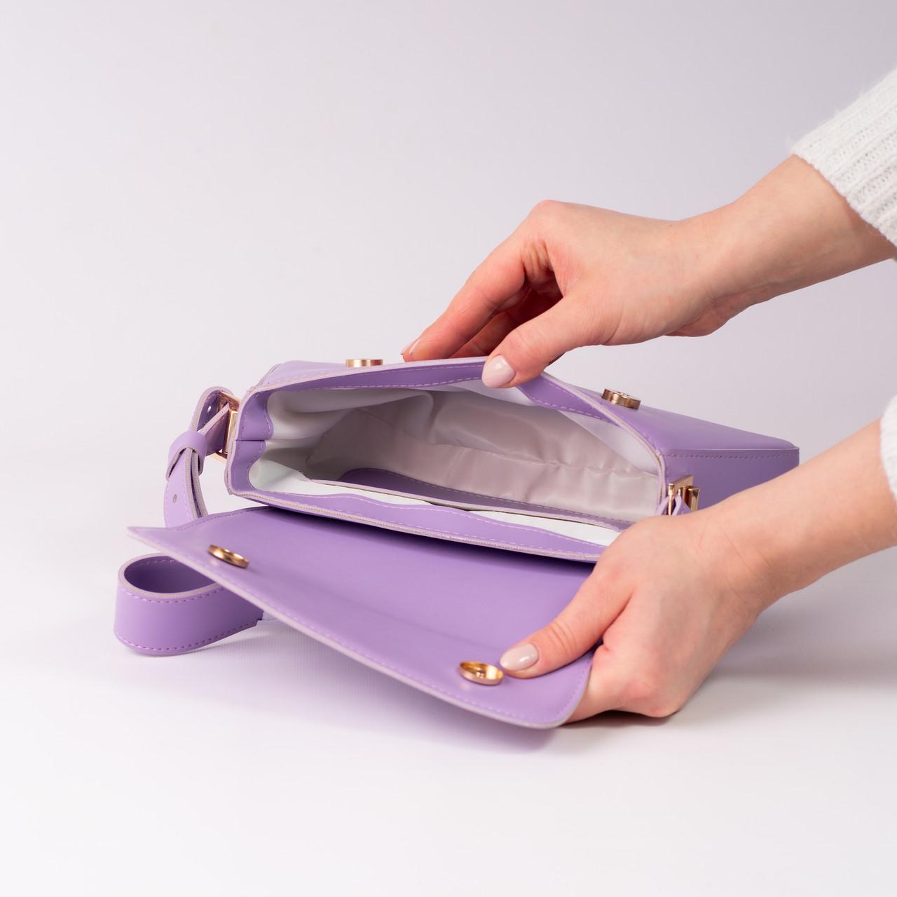 Сумка женская багет XENIA № 26-24 Лавандовый - фото 3 Сумка женская багет XENIA № 26-24 Лавандовый - фото 3