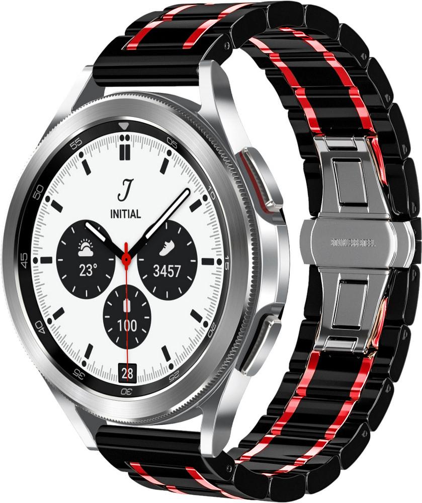 Ремешок керамический Ceramo для Galaxy Watch 4 44 мм Black/Red (28726-44)