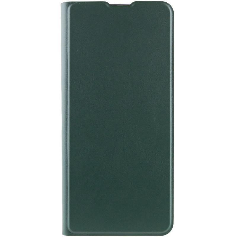 Противоударный кожаный чехол книжка GETMAN Elegant (PU) для Motorola Moto G24 / G04 / E14 Зеленый