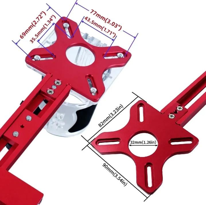 Кронштейн для фрезеровки пазов 90-610 мм (1005006903304432-3) - фото 3