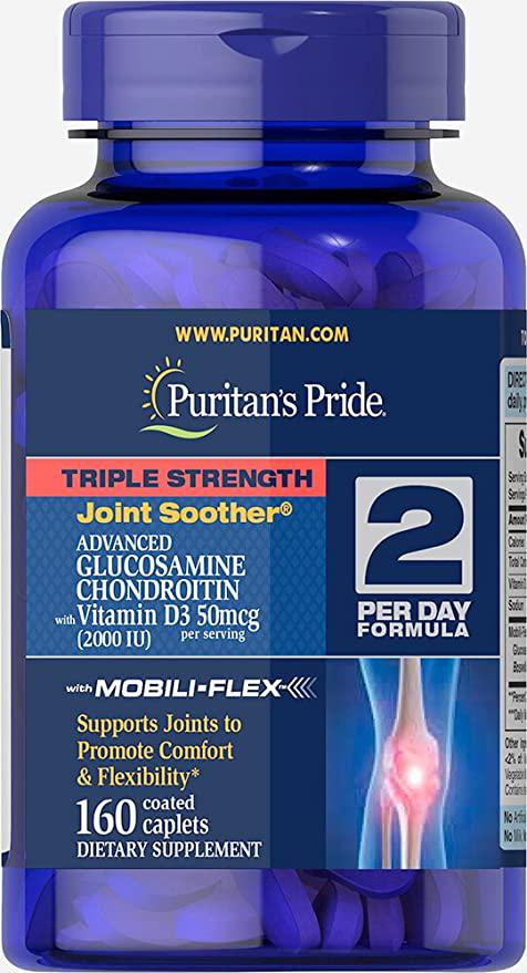 Витамины Glucosamine/Chondroitin Triple Strength with Vitamin D3 160 каплет