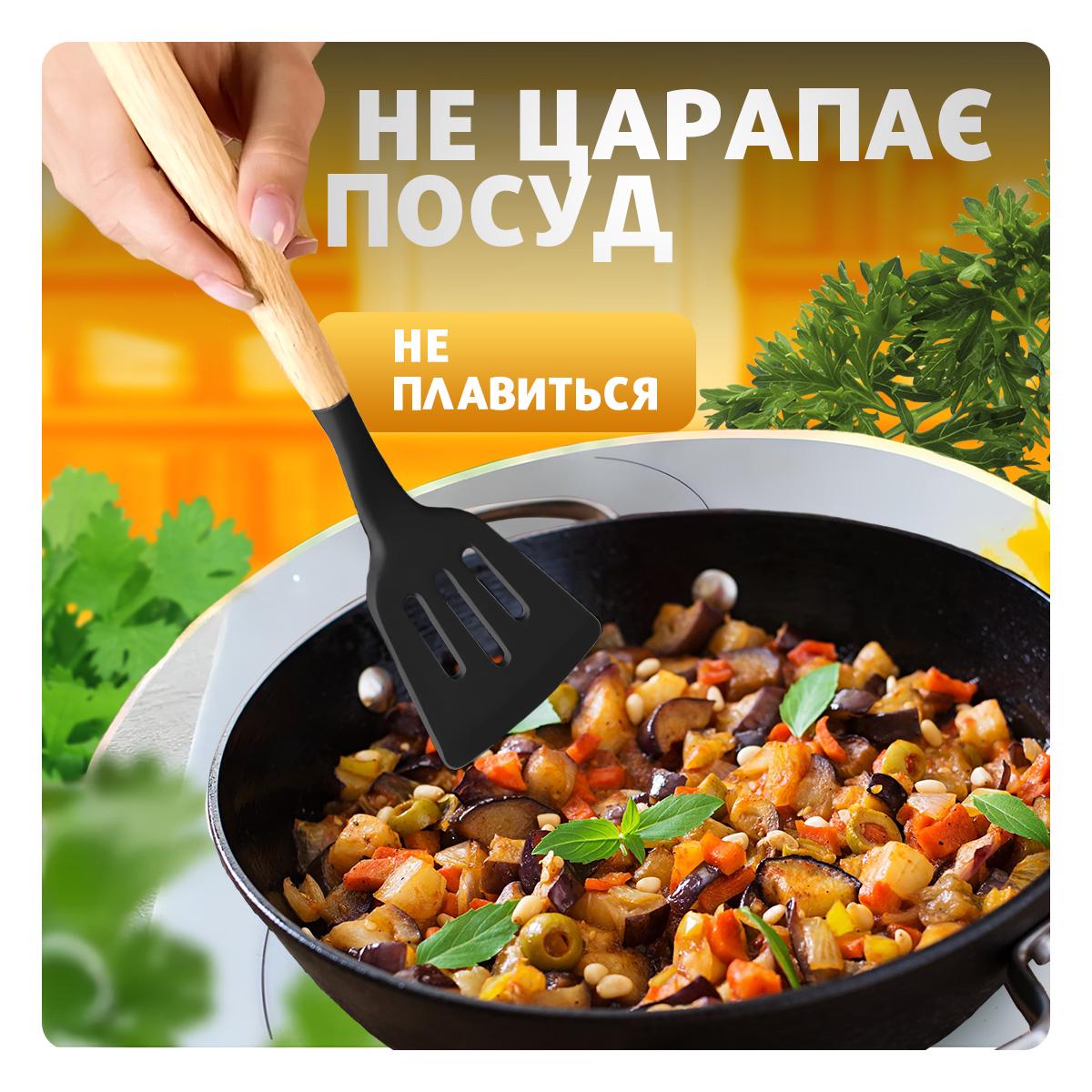 Набір кухонного приладдя Kayfovo KS-12S з 12 силіконових предметів ополоник/кухонні щипці/лопатки (29293) - фото 3 Набір кухонного приладдя Kayfovo KS-12S з 12 силіконових предметів ополоник/кухонні щипці/лопатки (29293) - фото 3