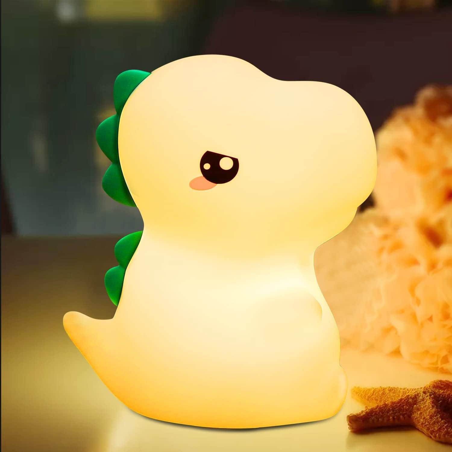 Ночник аккумуляторный силиконовый Динозавр 16 цветов/сенсорное управление 1200 мАч USB зарядка (25155072)