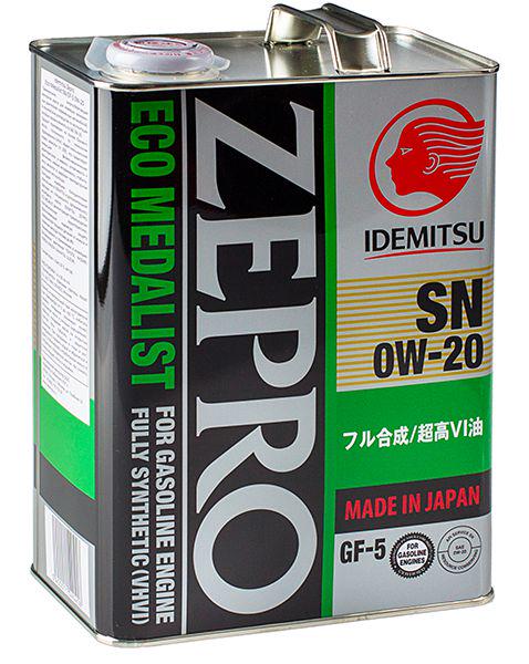 Моторное масло Idemitsu Zepro Eco Medalist 0W-20 4 л