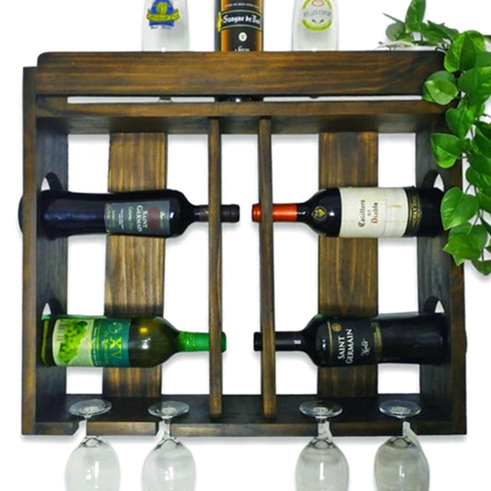 Полка для вина настенная из дерева Фурано Эспрессо (ПНК-012335)