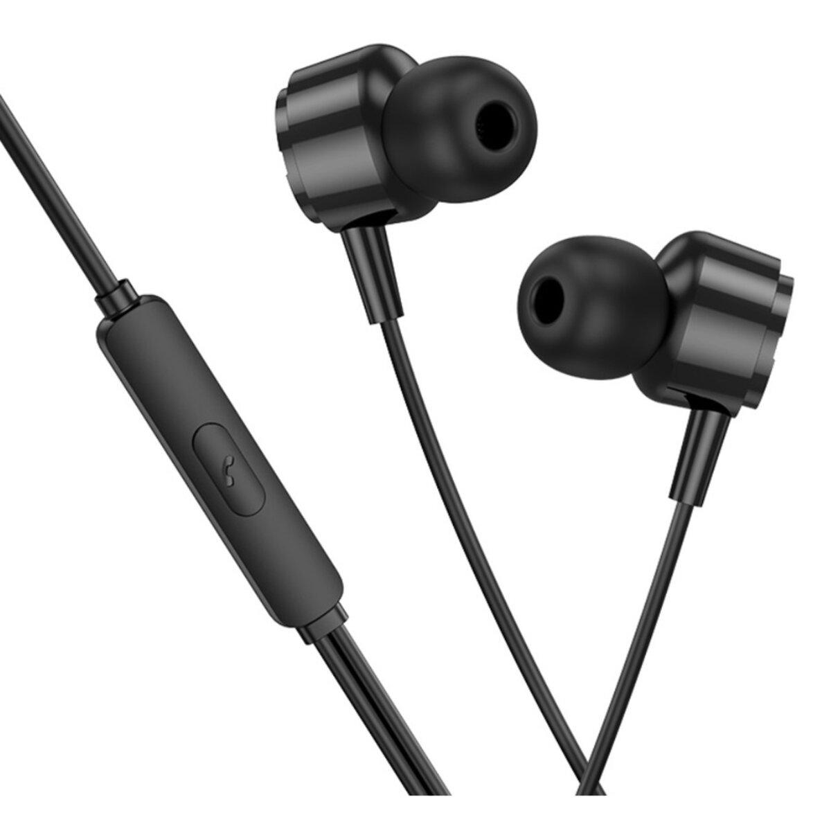 Наушники проводные с микрофоном Borofone BM94 Sonar universal earphones 3,5 мм 1,2 м Black (6941991115820) - фото 2 Наушники проводные с микрофоном Borofone BM94 Sonar universal earphones 3,5 мм 1,2 м Black (6941991115820) - фото 2