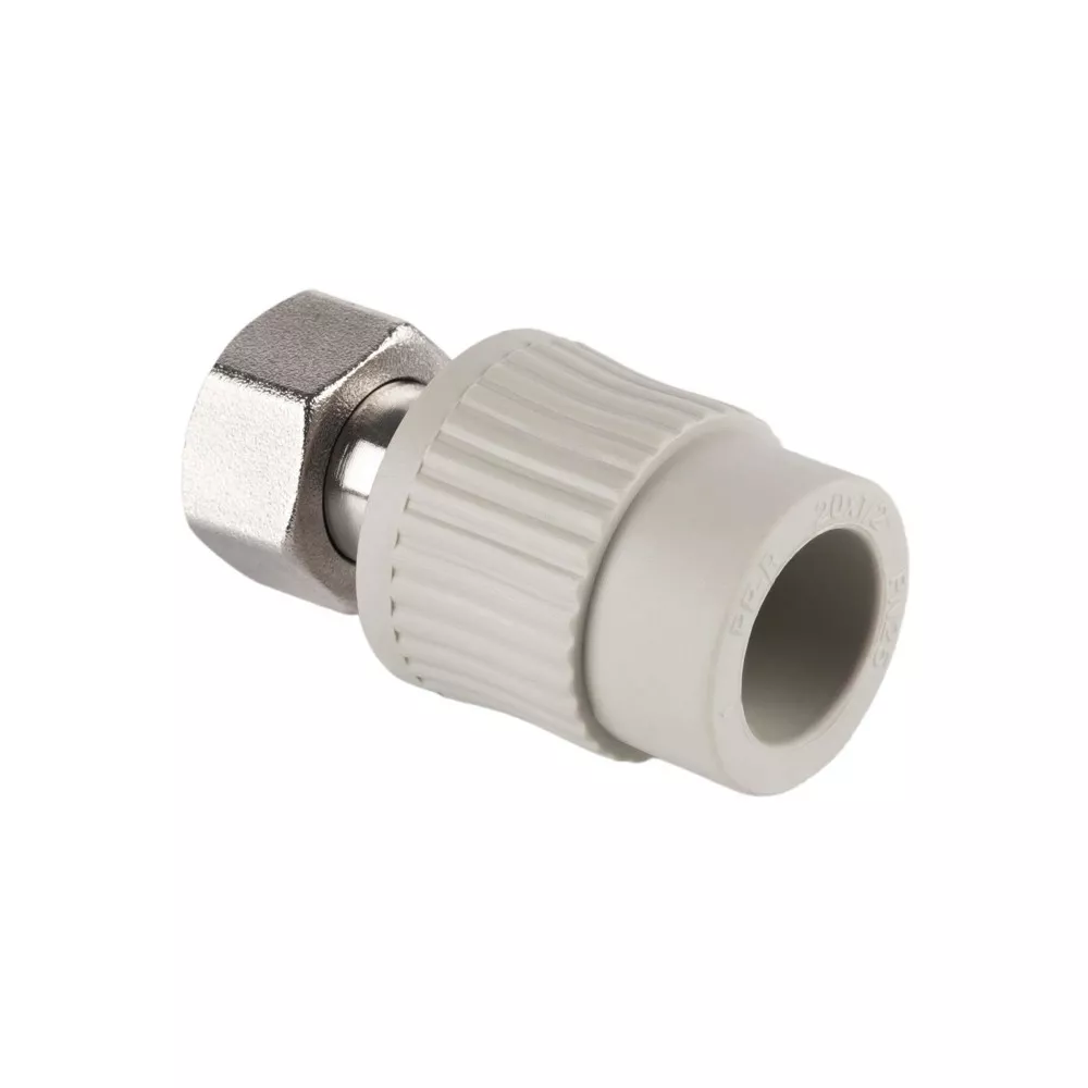 Муфта ITAL PP-r с накидной гайкой 20 мм х 1/2" с металлической вставкой (SQ-1003172)