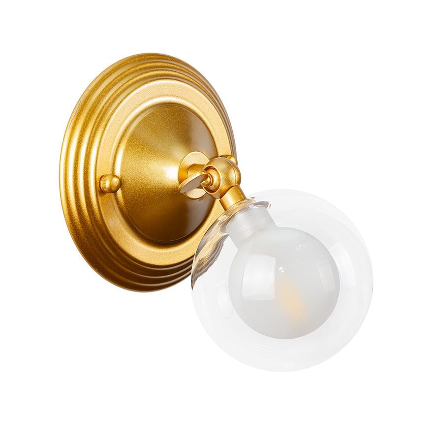 Светильник настенный молекула Levistella 761W140F1-1 GD/CLWH золотой плафон Прозрачный/Белый