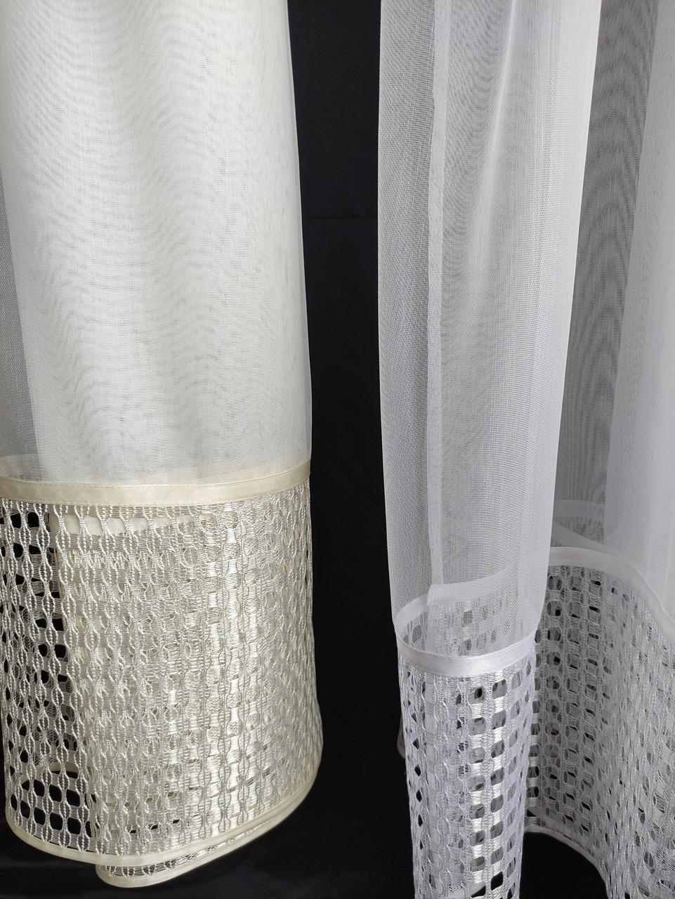 Тюль на окно 280х180 см Молочный - фото 3 Тюль на окно 280х180 см Молочный - фото 3