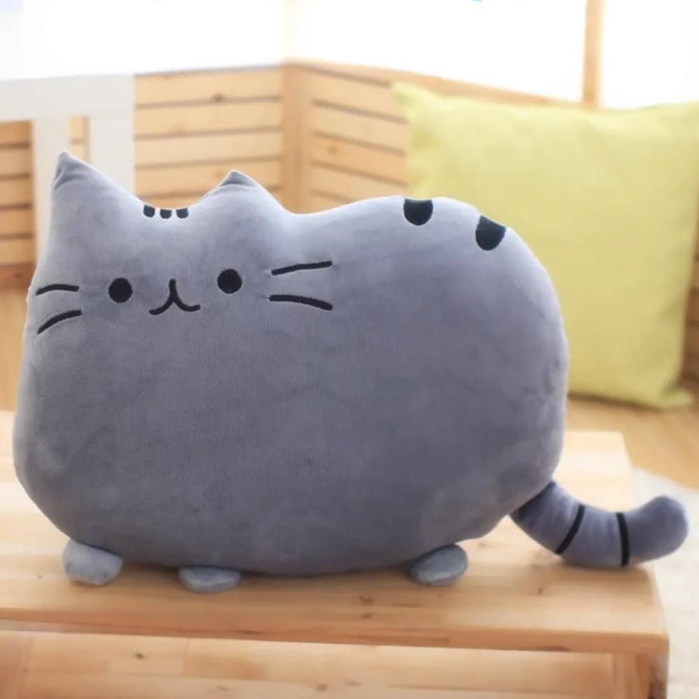 Мягкая игрушка подушка кот Пушин обнимашка плюшевая Серый (9123/40)