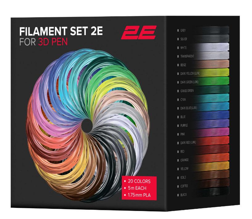 Стержни для 3D ручки 2E PLA 1,75 мм 5 м 20 шт. (iz16643) - фото 3