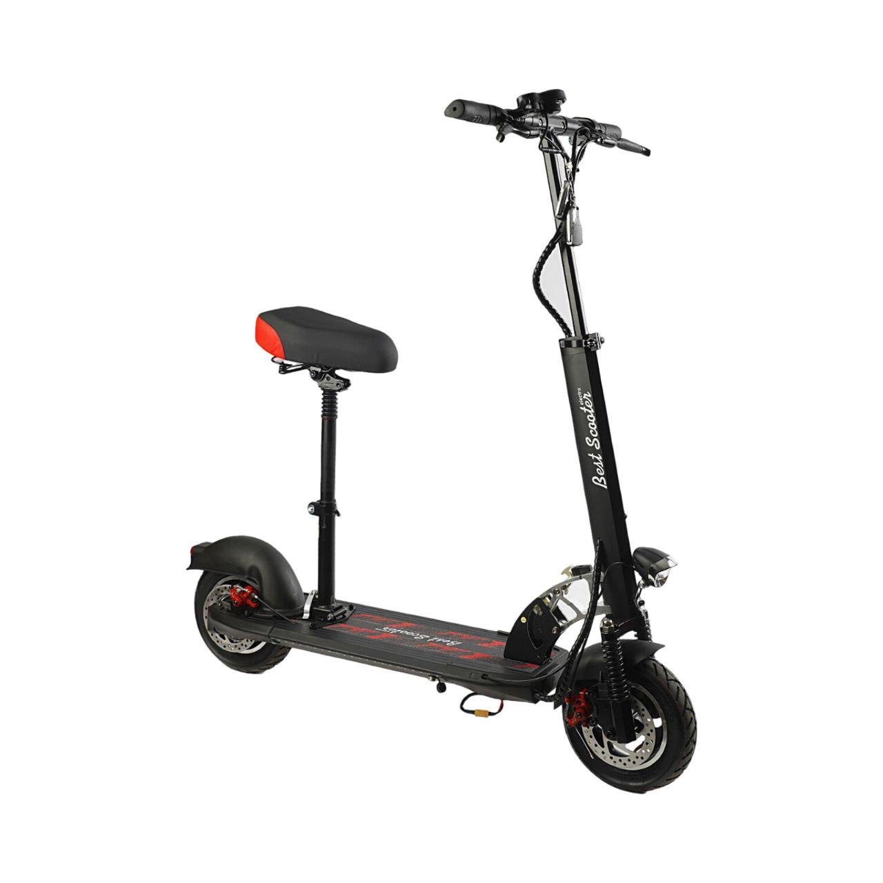Электросамокат Best Scooter BS-10588 с сиденьем 800 Вт 48V 13Ah складной литиевый Черный