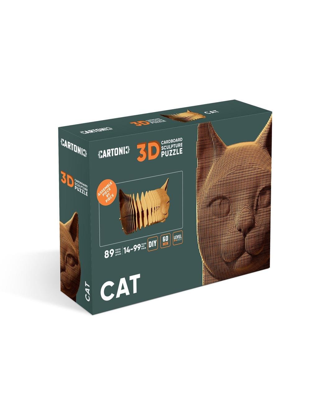 Пазл картонный Cartonic 3D Кот (12202506)