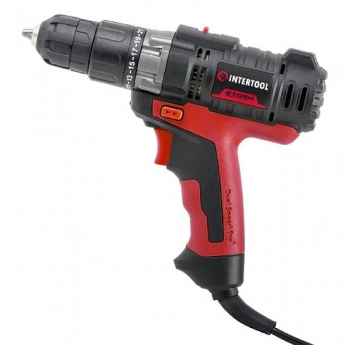 Дрель-шуруповерт электрический Intertool 20 Нм 420 Вт 0-500/0-1800 об/мин 0,8-10 мм