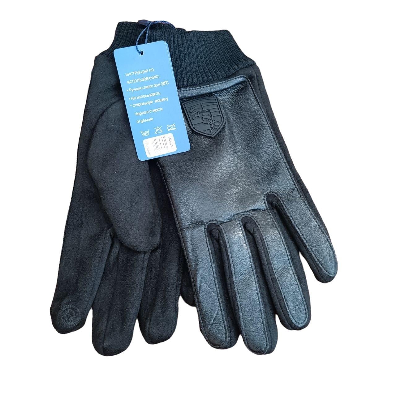 Перчатки мужские Модель 1 сенсорные экокожа/спандекс р. 11,5 (47273)