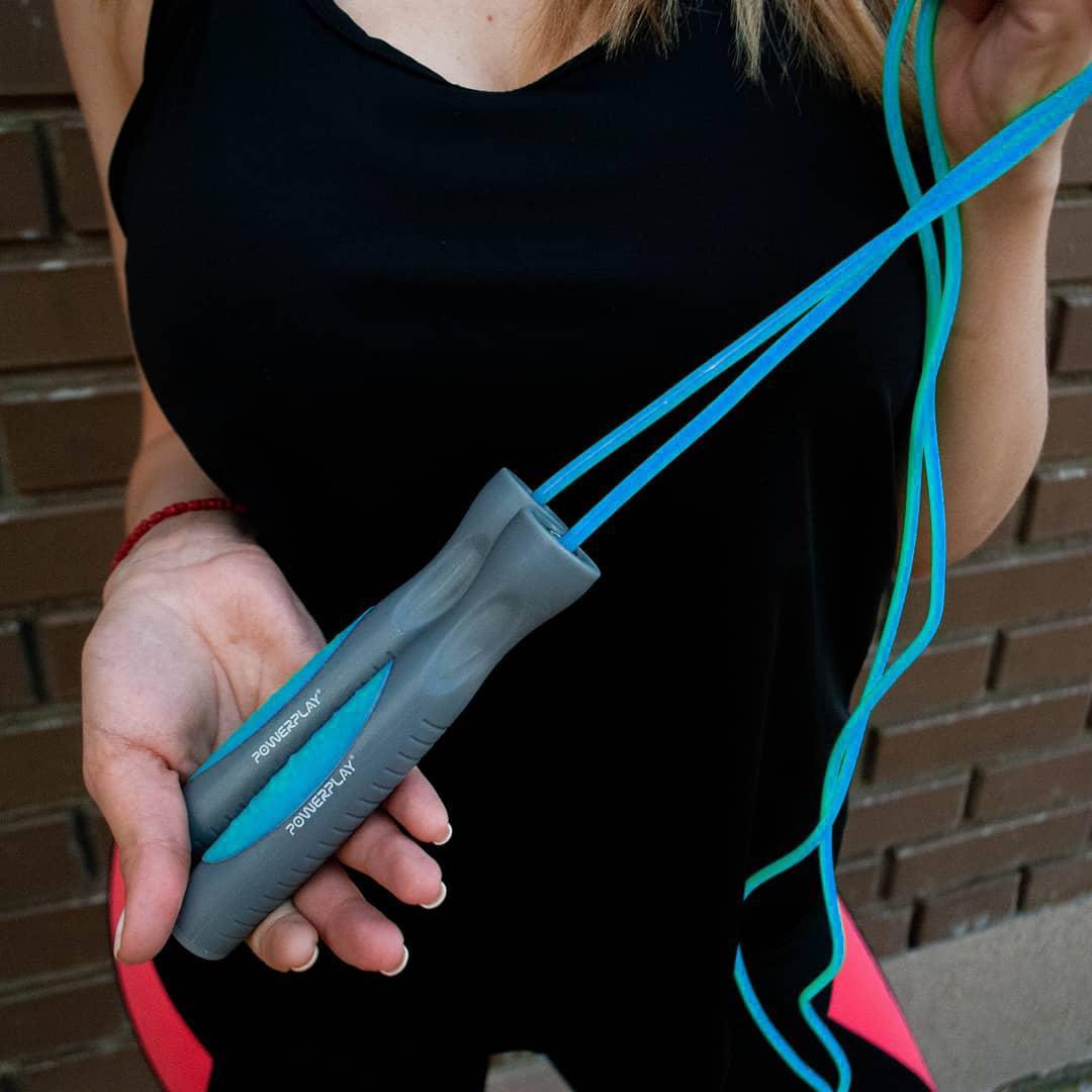 Скакалка PowerPlay 4204 Classic Jump Rope 2,7 м Голубой (A-012439) - фото 7 Скакалка PowerPlay 4204 Classic Jump Rope 2,7 м Голубой (A-012439) - фото 7