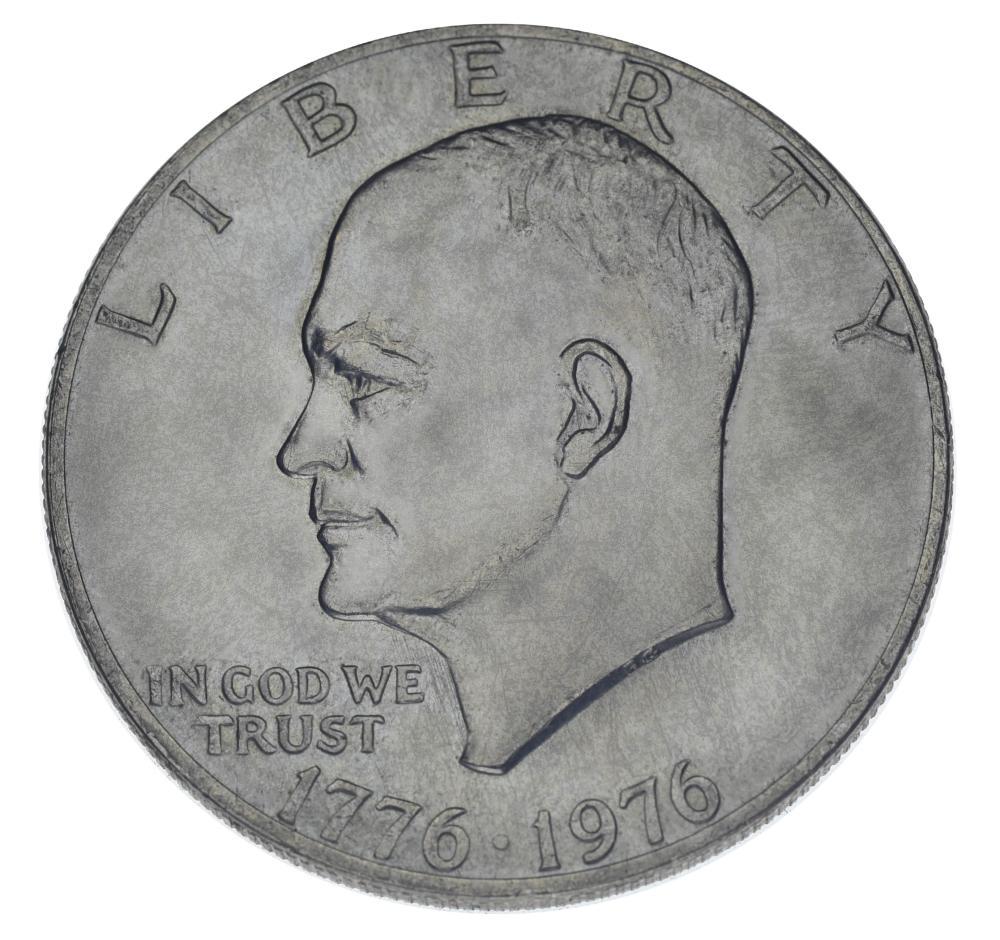Коллекционная монета США 1 доллар 1976 Эйзенхауэр F-VF (KM#206)