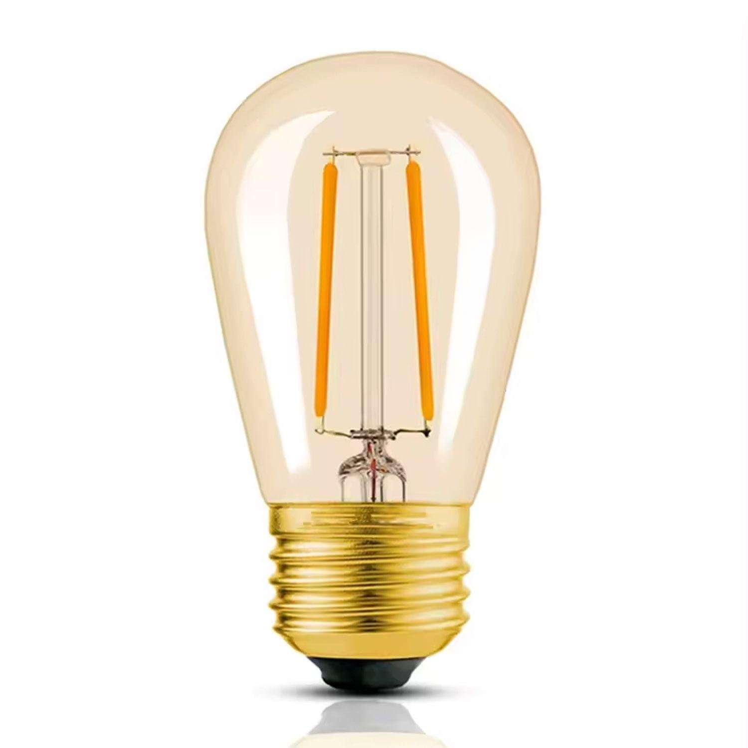 Лампа Edisons LED ST45 Gold E27 2W 2200K скляна колба (7990)