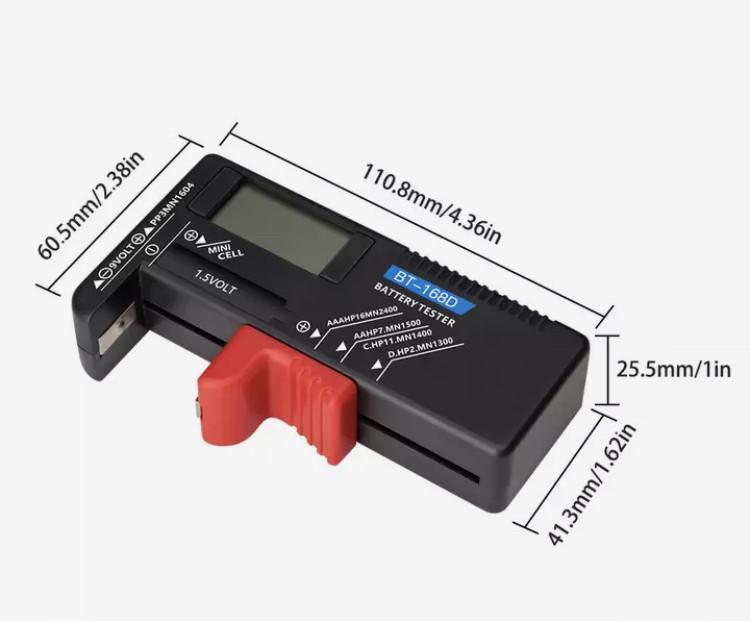 Тестер для перевірки акумуляторів і батарей BT-168 9/1,5 В (1793511985) - фото 6