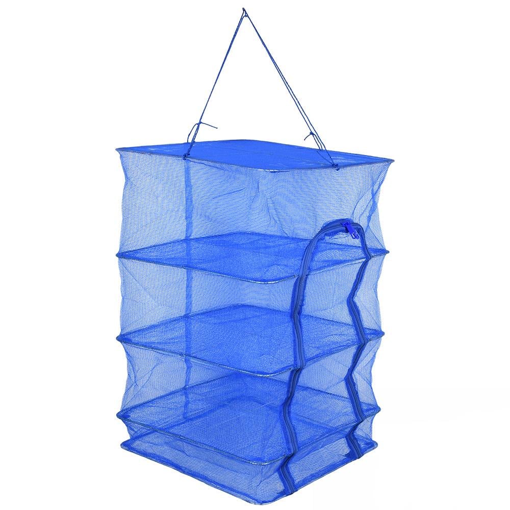 Сетка Stenson для сушки фруктов/овощ/грибов/рыбы 3 яруса 40x40x65 см Blue (MH-5889-40)