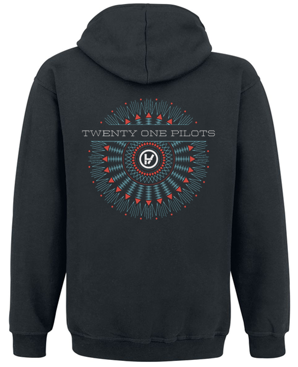 Толстовка з блискавкою "Twenty One Pilots" Logo L Чорний (42354) - фото 2 Толстовка з блискавкою "Twenty One Pilots" Logo L Чорний (42354) - фото 2