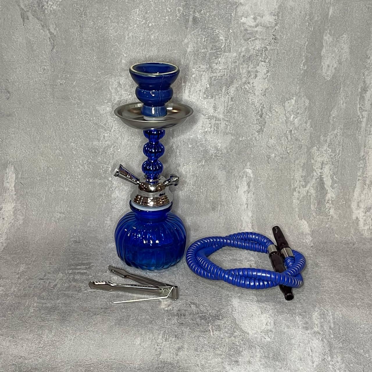 Кальян маленький на 2 трубки 4234 28 см Синий (227246)