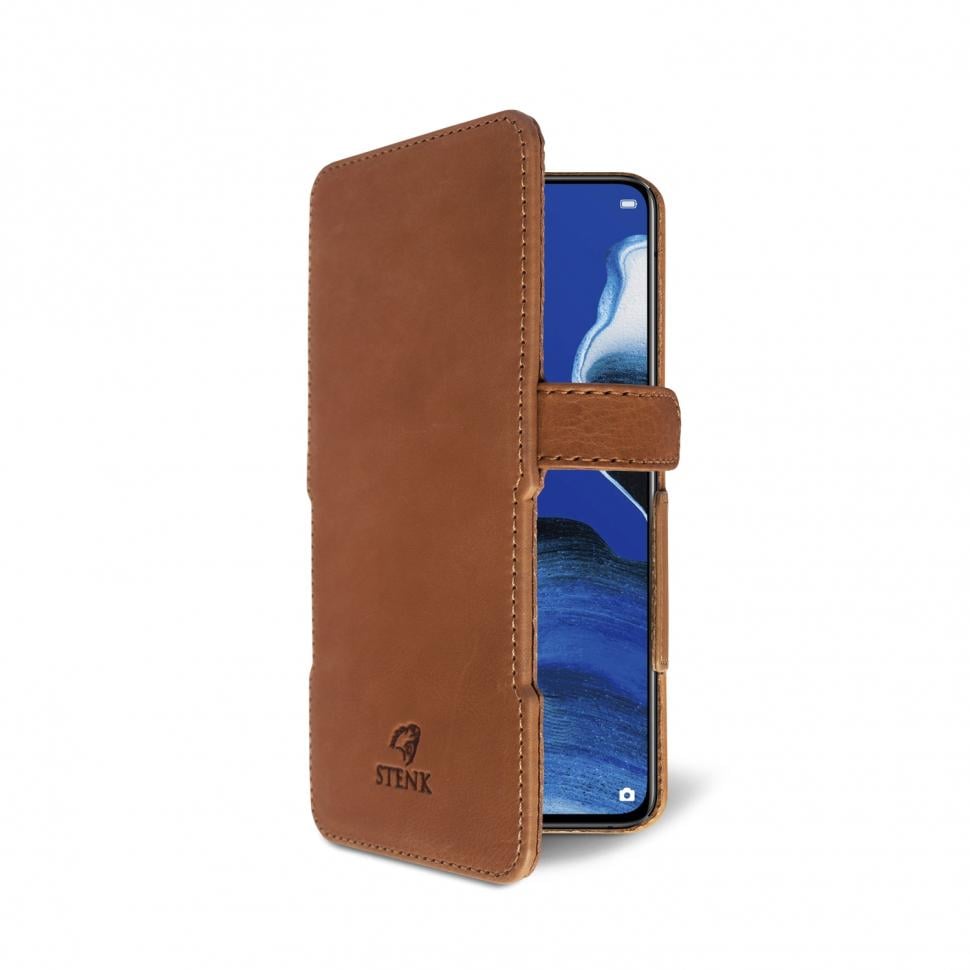Чехол книжка Stenk Prime для OPPO Reno 2 Коричневый (66863)