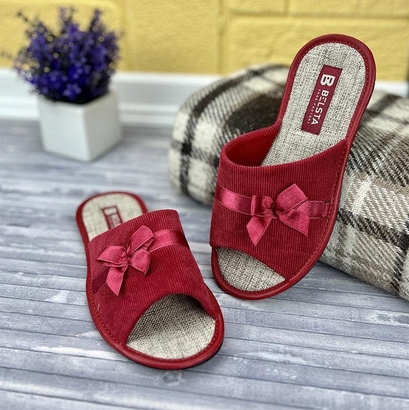 Домашні тапочки жіночі БЕЛСТА Е-0088-34 23,5-24 см p. 37 Червоний (30739915)