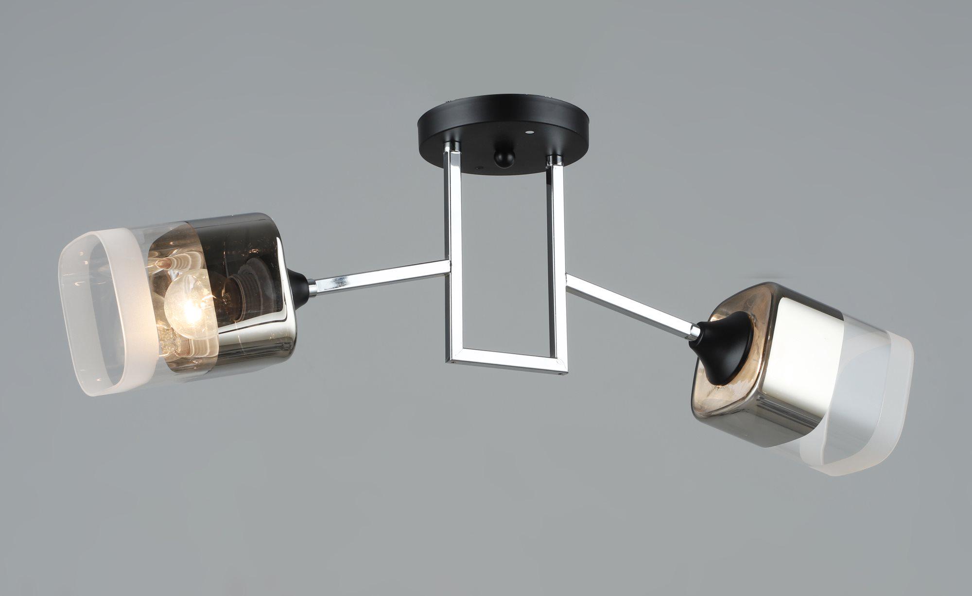 Люстра потолочная Sirius B K2184/2 BK+CH на 2 плафона