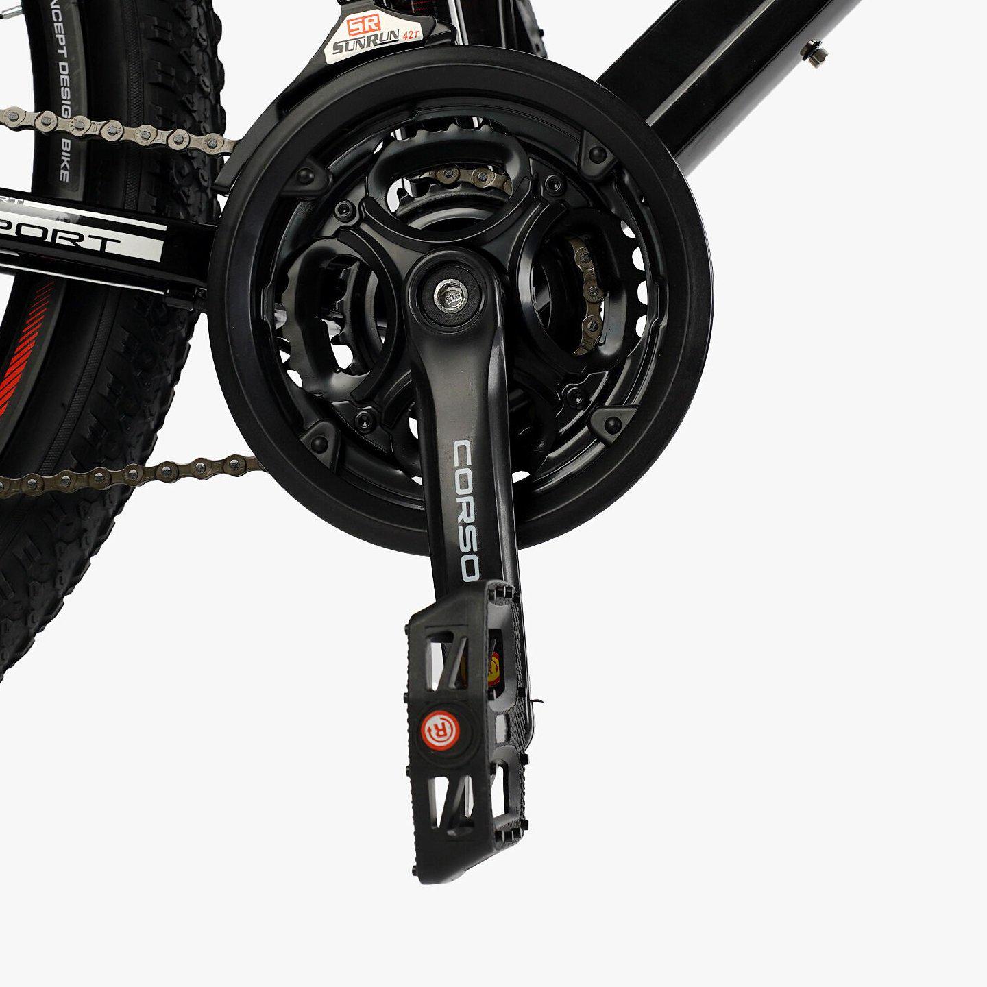 Велосипед горный подростковый Corso Patrol 24" Черный с красным - фото 4 Велосипед горный подростковый Corso Patrol 24" Черный с красным - фото 4