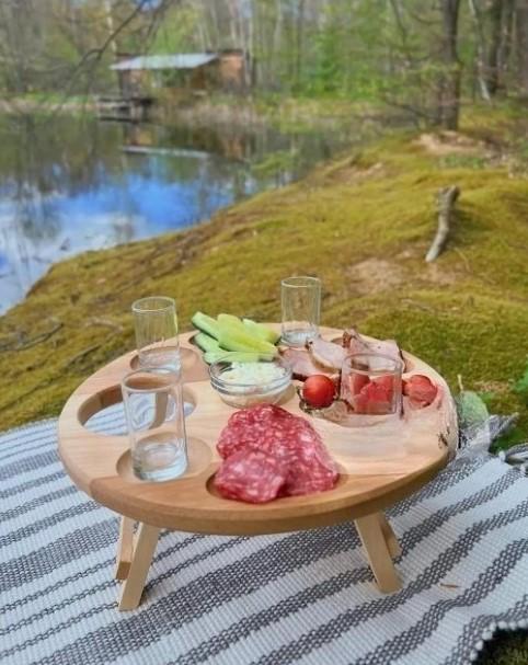 Столик для крепких напитков бук 35х35х17 см (015ст) - фото 5