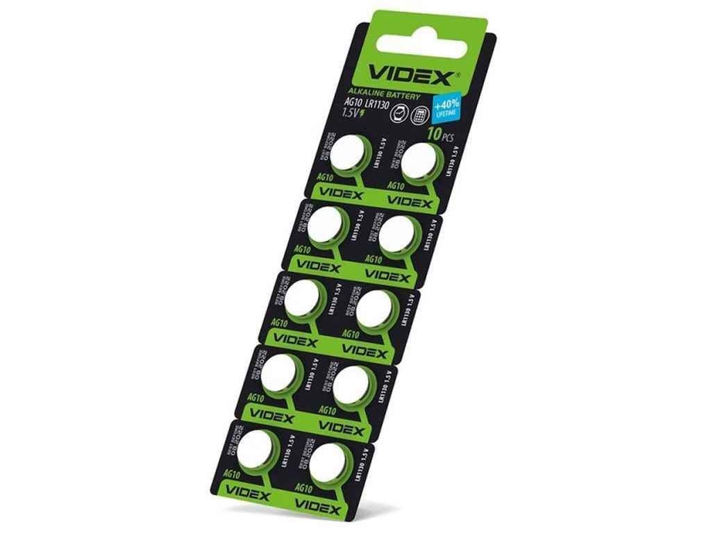 Батарейка Videx AG10 10 шт. (844253) Батарейка Videx AG10 10 шт. (844253)