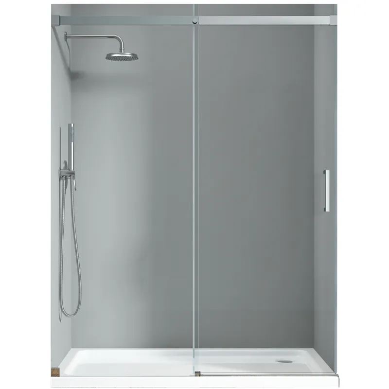 Дверь в нишу KOER SR SD02-120x200-TR-01 прозрачное стекло Easy Clean 8 мм Хром (KR5384)