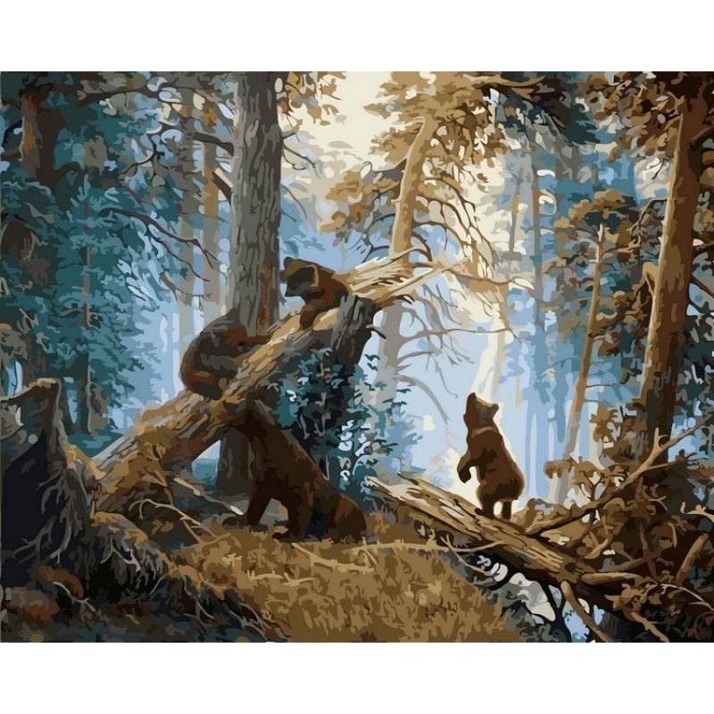 Картина по номерам Babylon "Утро в сосновом бору" 40х50 см (VP404)