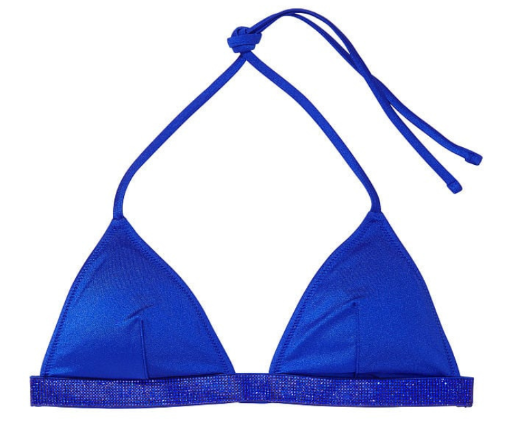 Купальний ліф Victoria's Secret Triangle Bikini Set Blue Oar M Синій (2136636740) - фото 1