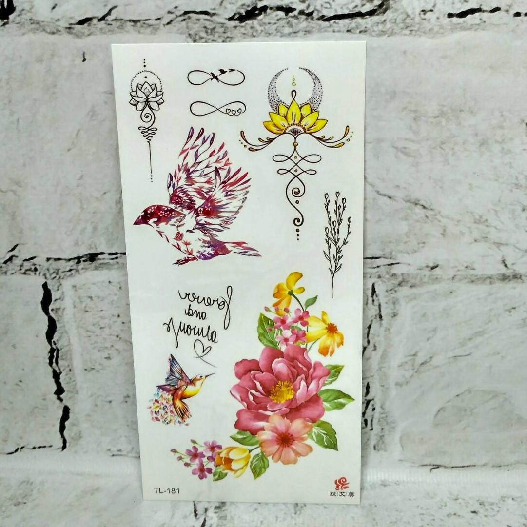 Тату временные Микс лист 9x19 см (TL-181)