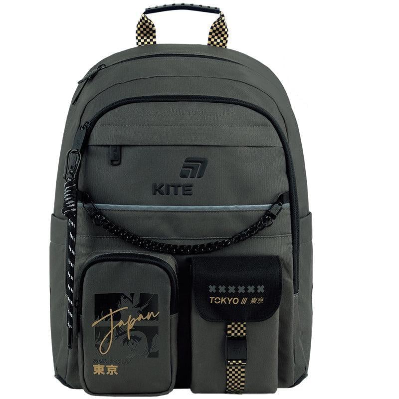 Рюкзак школьный KITE Education Tokyo Vibe 39,5x29x13 см 13 л Серый (K26-584M-4)