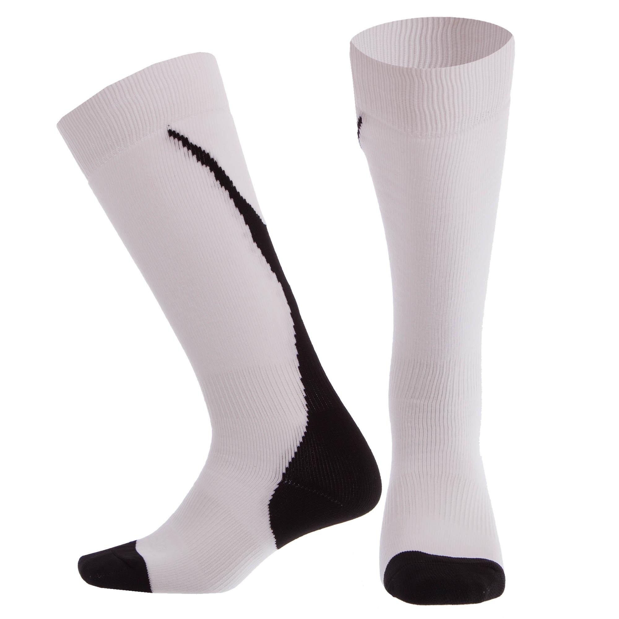 Гетры футбольные юниорские Zelart KS-04M р. 32-39 Белый/Черный (DR011077)