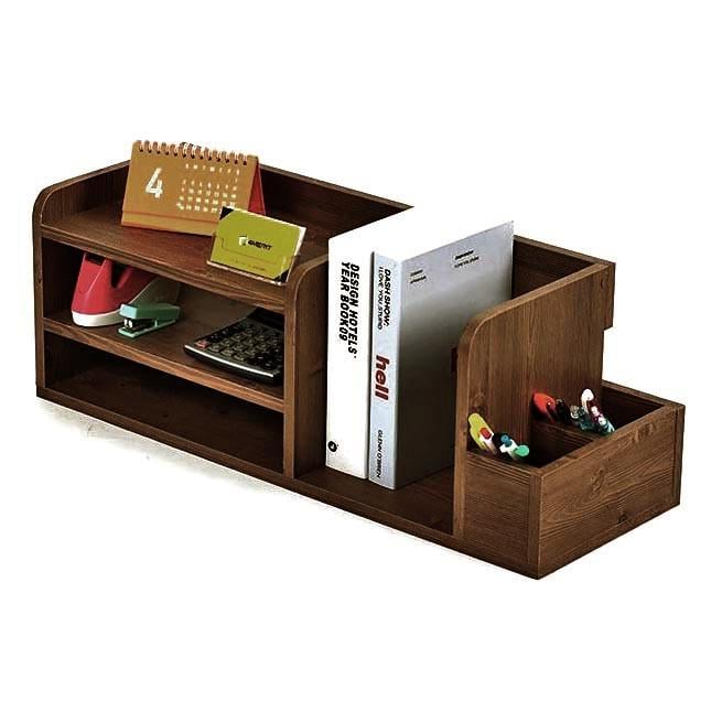 Полка-надстройка настольная из дерева Элириса капучино (АКД-017109)