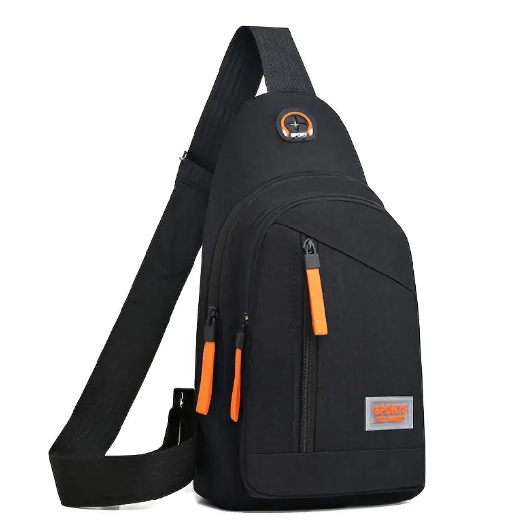 Рюкзак-сумка городской тканевый с одной лямкой через плечо и отверстием для наушников 3 л (2465561148)