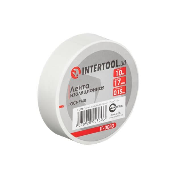 Лента изоляционная Intertool IT-0033 0,15х17 мм 10 м Белый (129719)