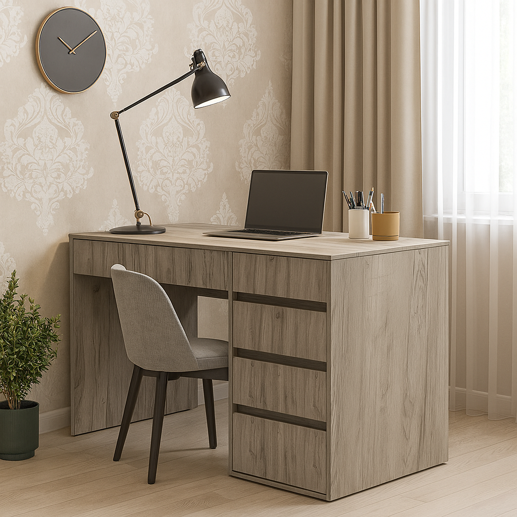 Стіл письмовий СП7 5Я SENAM 780х1100х600 мм ДСП Дуб Крафт Сірий - фото 1 Стіл письмовий СП7 5Я SENAM 780х1100х600 мм ДСП Дуб Крафт Сірий - фото 1