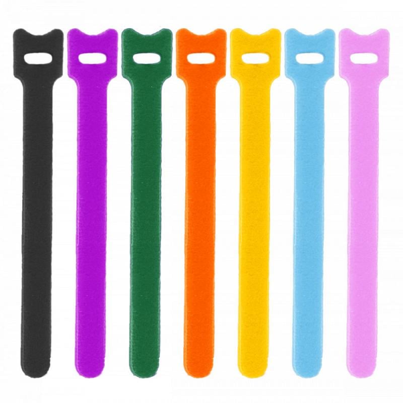 Многофункциональная лента-липучка TC 12x200 мм 20 шт. Разноцветный (HLTC12200/20MIX7)