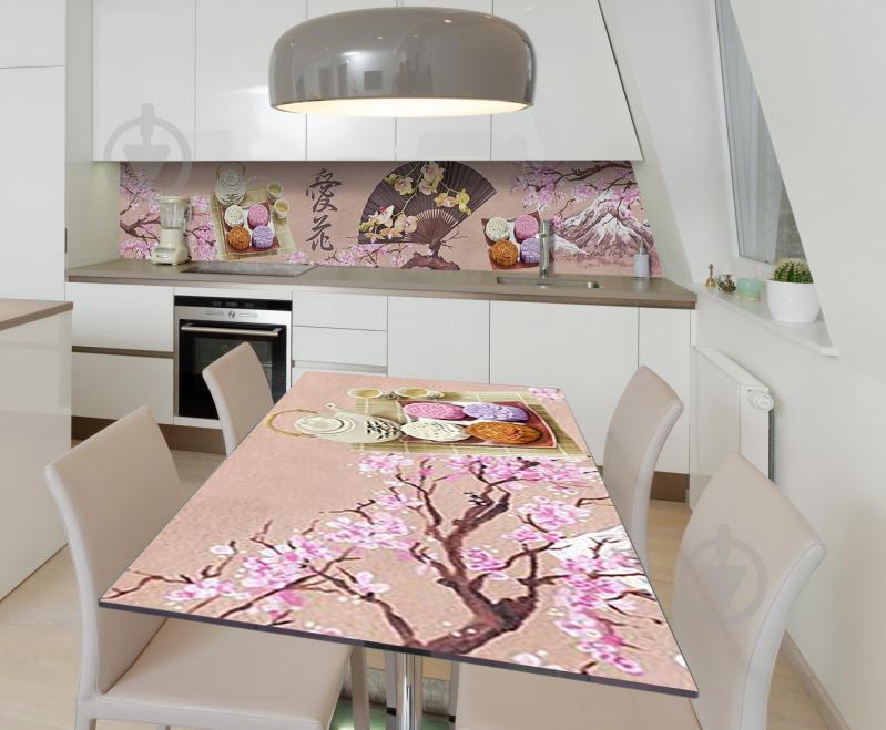 Наклейка 3Д виниловая на стол Zatarga «Гостеприимная Азия» 650х1200 мм для домов, квартир, столов, кофейн Наклейка 3Д виниловая на стол Zatarga «Гостеприимная Азия» 650х1200 мм для домов, квартир, столов, кофейн