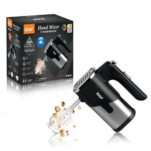 Миксер ручной RAF R.6630 Turbo электрический 5 скоростных режимов 300 Вт (28426961) - фото 3 Миксер ручной RAF R.6630 Turbo электрический 5 скоростных режимов 300 Вт (28426961) - фото 3