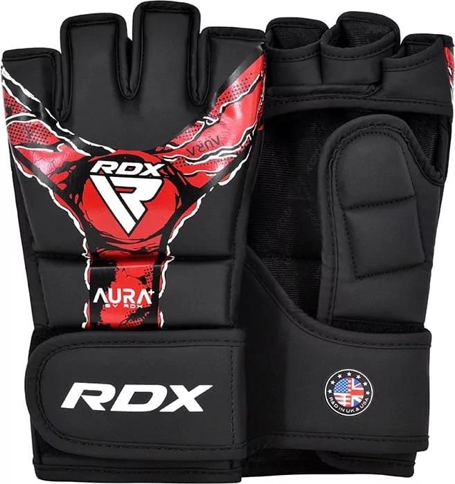 Рукавиці тренувальні RDX GRAPPLING GLOVES NEW AURA F17 S Чорний/Червоний (GGR-F17BR S)